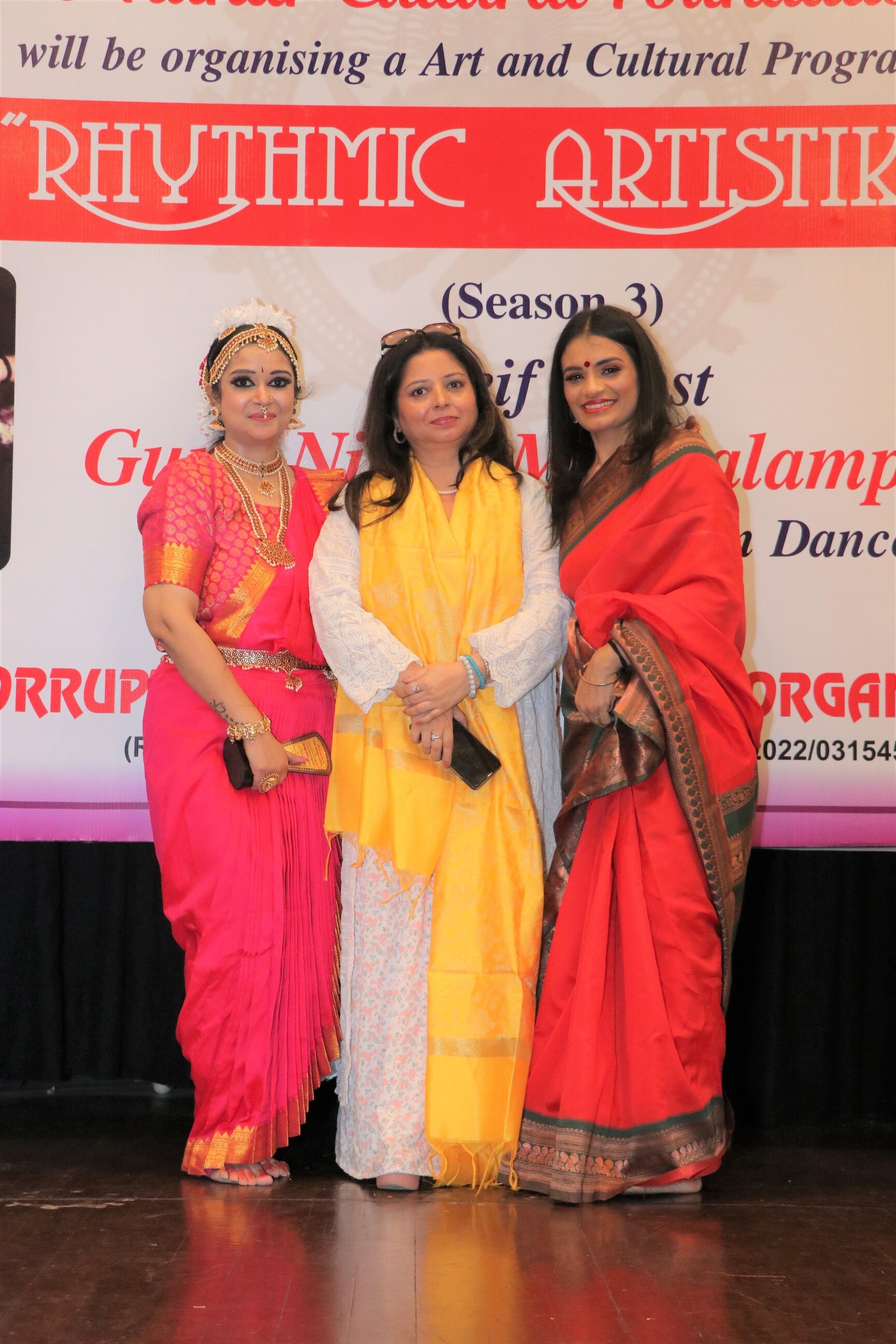 Guests in sarees at Melomano's Rhythmic Artistika Season 3 programme