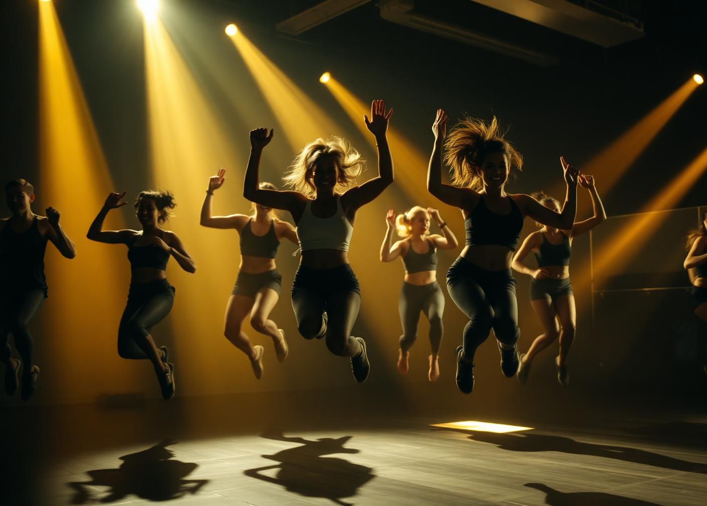 High-energy dance fitness class